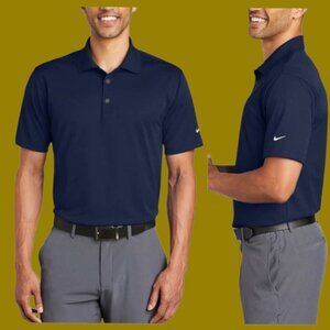 Nike Golf Mens Dri-Fit Polo Shirt Navy Blue  Xlarge